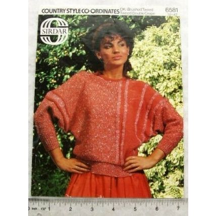 Vintage: Sirdar 6581 sweater DK/brushed tweed