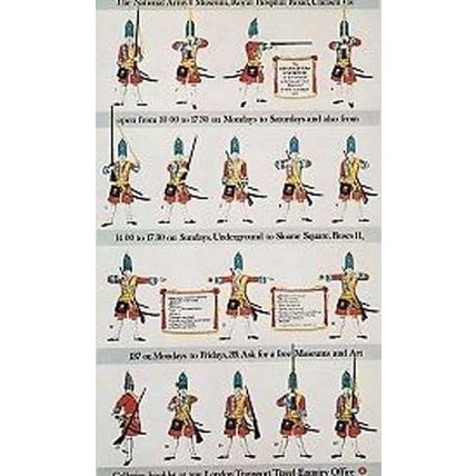 National Army Museum Chelsea London Transport Poster Rare Advertising Postcard
