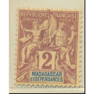 Madagascar Stamp Scott #29, Mint Hinged