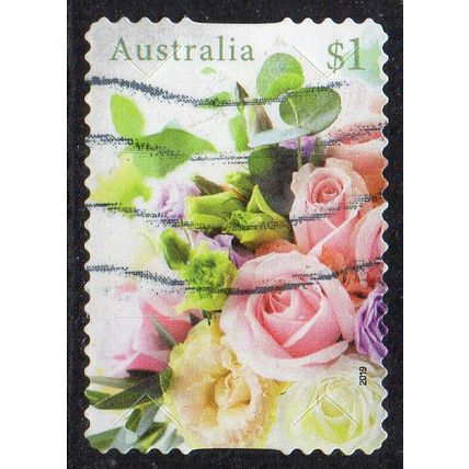 Australia 2019 Moments to Treasure - Bouquet of Roses $1 s/a Used