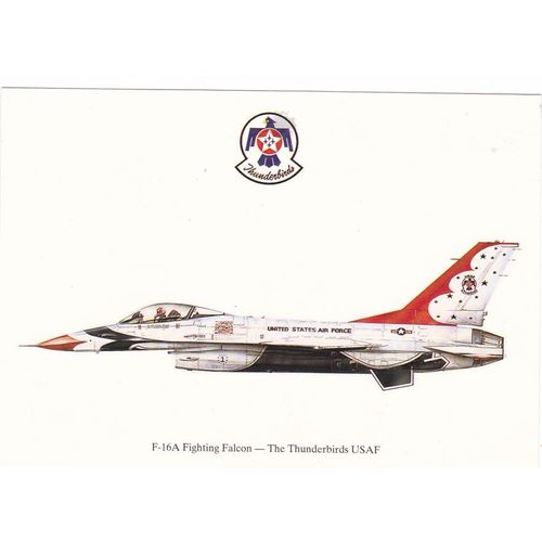 Artist Drawn F16A Fighting Falcon Military Aircraft Postcard (AM2181)