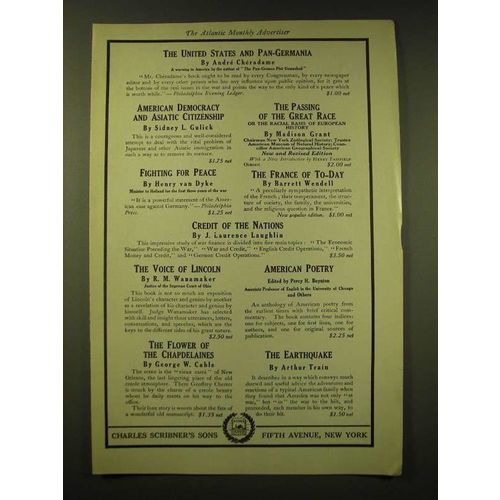 1918 Charles Scribner's Sons Ad - The United States and Pan-Germania