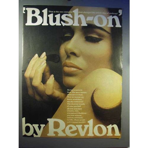 1966 Revlon Blush-On Makeup Cosmetics Ad