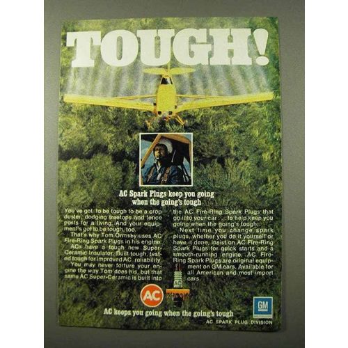 1972 AC Fire-Ring Spark Plugs Ad - Tough
