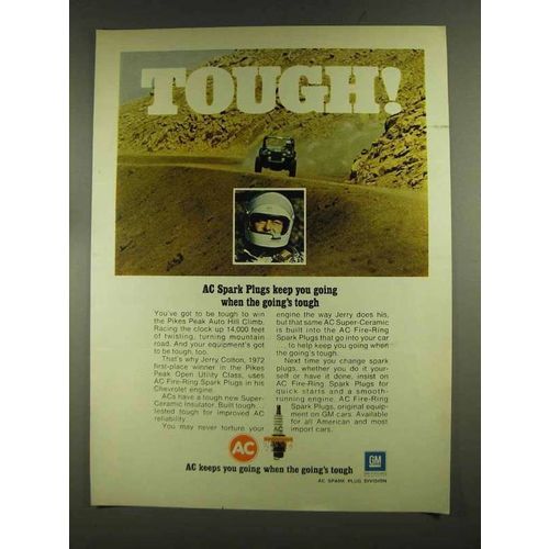 1972 AC Fire-Ring Spark Plugs Ad - Tough!