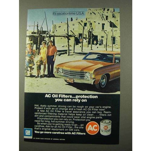 1972 AC Oil Filters Ad - Protection You Can Rely On