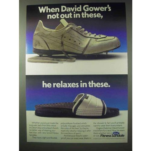 1984 Scholl Fitness Sandale Ad - David Gower