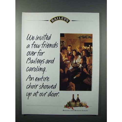 1993 Baileys Irish Cream Liqueur Ad - Invited Friends