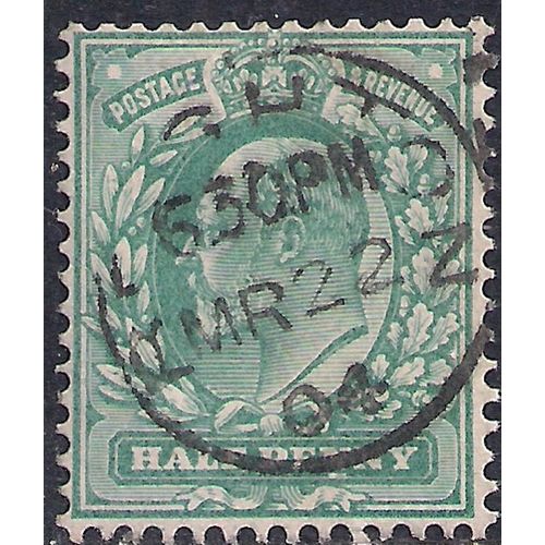 GB 1902 - 10 KEV11 1/2d Blue Green SG 216 ( G1433 )