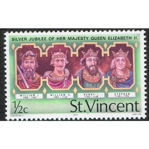 St. Vincent 1977 Silver Jubilee ½c Multicoloured SG502 UM