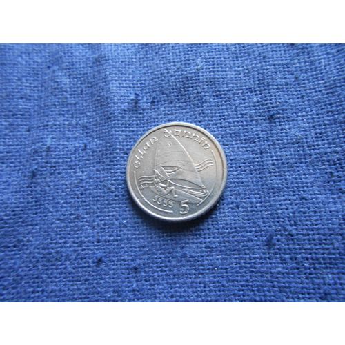1990 ISLE OF MAN 5p COIN. ( Windsurfing )