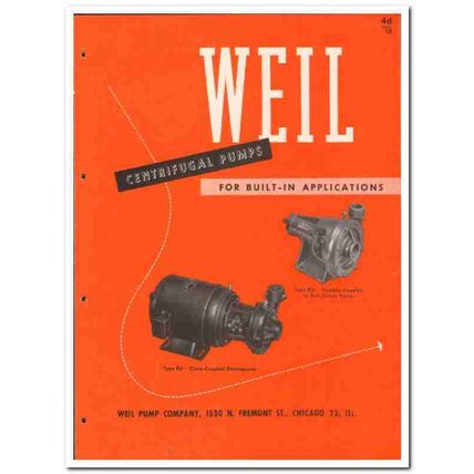 Weil Pump Company 1946 vintage industrial catalog centrifugal