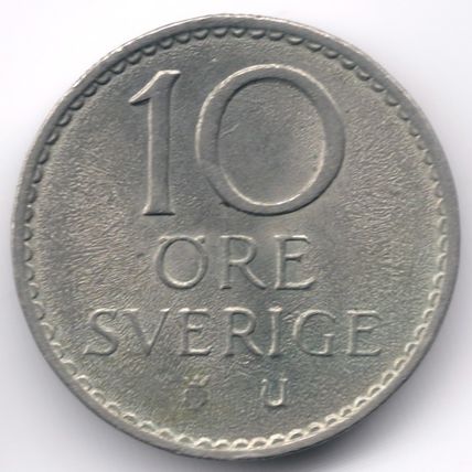 Sweden : 10 Öre 1968