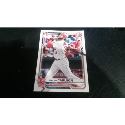 2021 Bowman Card # 035 Dylan Carlson Rookie Card Mint (9) St Louis Cardinals