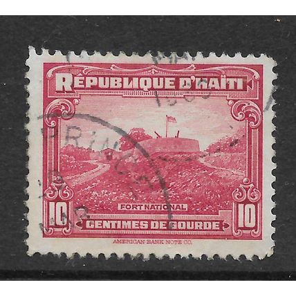 HAITI 1933 10c RED FORT NATIONAL SG 318 FINE USED