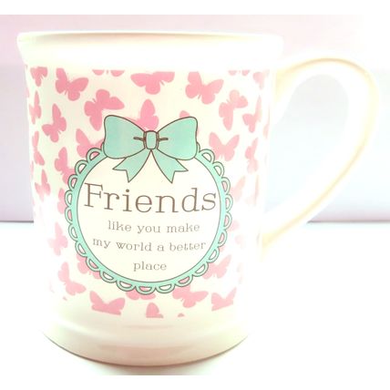 Friends Like You Make My World a Better Place Mug Tankard Style Ceramic 10.5 CM