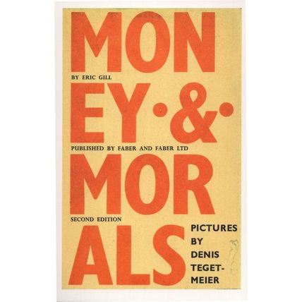 Money & Morals Eric Gill 1934 Book Postcard