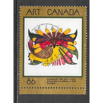 CANADA 1992 ART THE OWL KENOJUAK SON CDS USED 86c