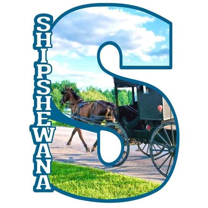 Shipshewana Capital S Collage Design Fridge Magnet