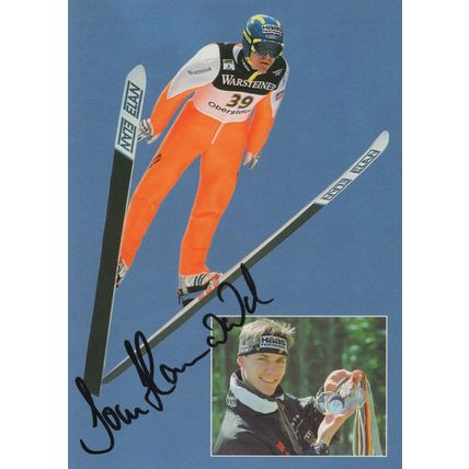 Sven Hannawald German Ski Skiing 1974 Hand Signed Postcard Photo