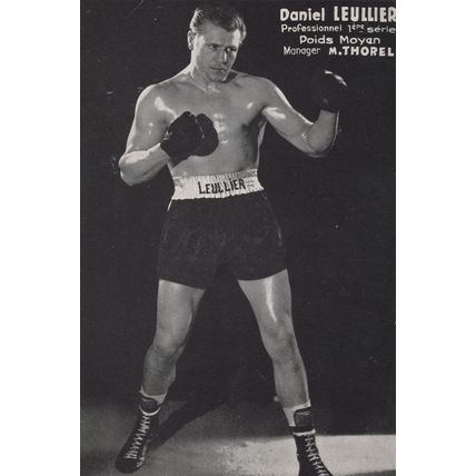 Daniel Leullier French Old Boxer Management Publicity Card Photo