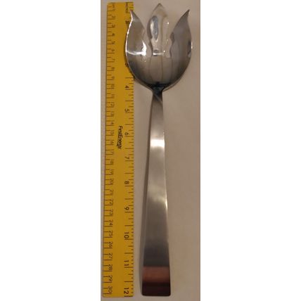 Vintage Nasco Kronor Stainless Steel MCM Oversized Serving Salad Fork 12" Japan