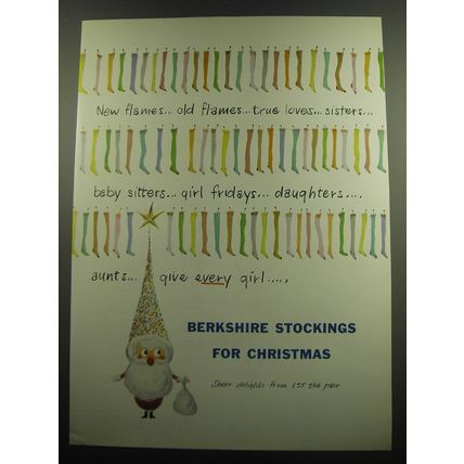 1958 Berkshire Stockings Ad - New flames.. old flames.. true loves.. sisters..