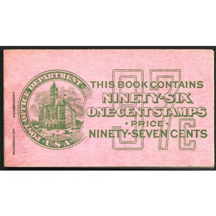 BK42, 1¢ Complete Booklet in VF Condition CV $140. - Stuart Katz