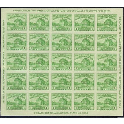 United States Souvenir Sheets and Stamps 1933-1937