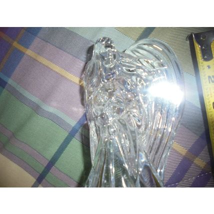 Crystal GLASS FEMALE ANGEL Candle Holder 7 3/4" Tall! Stunning! $14.00 obo!