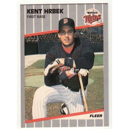 1989 Fleer Kent Hrbek rookie baseball card #116 - RC