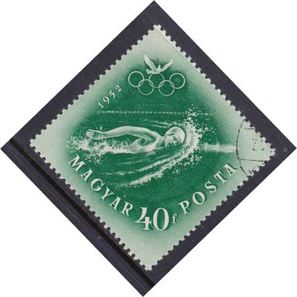 HUNGARY 1952 OLYMPIC GAMES 40f SWIMMING USED SG1240