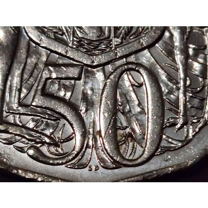 Australia 2021 50c Coat of Arms 'TWO DOTS' Variety - Circulated