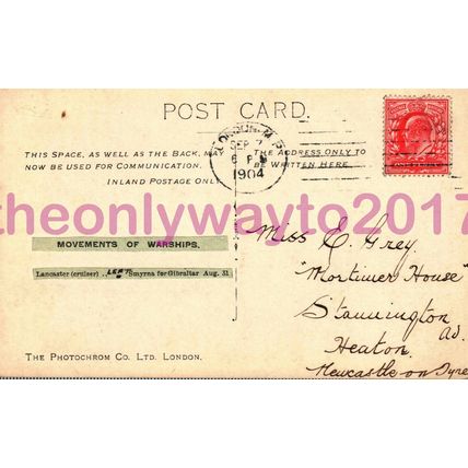 St Pauls Cathedral, London, 1904, Movement Warships, Cruiser Lancaster, Postcard