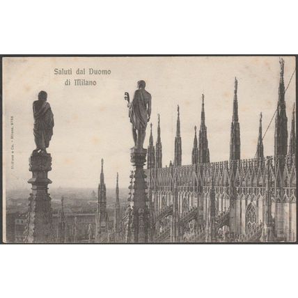Saluti dal Duomo di Milano, 1907 - Modiano Cartolina