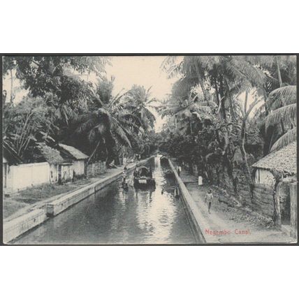 Negambo Canal, Ceylon, c.1905-10 - Plâté Postcard