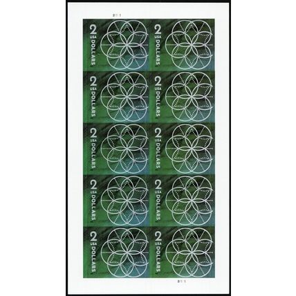 5700, $2 Geometry Mint Pane of Ten Stamps - Stuart Katz