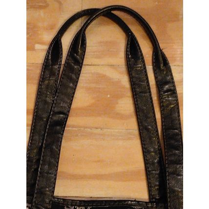 Thirty One Medallion Paisley Black White Floral XLarge Shoulder Bag Tote