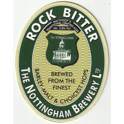USED PUMP CLIP FRONT - NOTTINGHAM BREWERY - ROCK BITTER