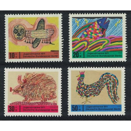 Berlin Child Welfare Children's Drawings 4v 1971 MNH SG#B387-B390