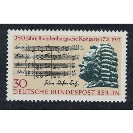 Berlin Music 250th Anniversary of Bach's Brandenburg Concertos 1971 MNH SG#B393
