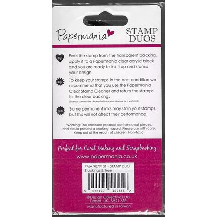 Papermania. Stockings & Tree Stamp Set. Stamping Cardmaking Scrapbooking Crafts
