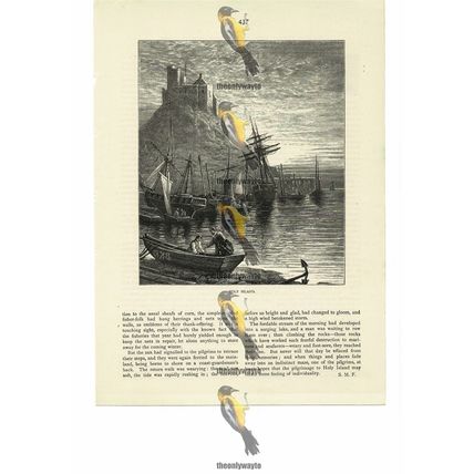 Holy Island, Lindisfarne, Northumberland, Book Illustration (Print), 1884