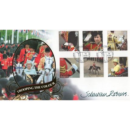 Major Sebastian Roberts Trooping The Colour Hand Signed FDC