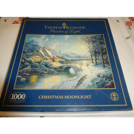 Thomas Kinkade 1000 piece jigsaw puzzle CHRISTMAS MOONLIGHT