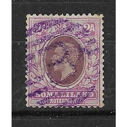 SOMALILAND 1921 GV WMK MULTI SCRIPT CA 2A USED SG75