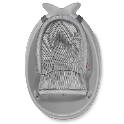 Skip Hop Infant Bath Tub 3-Stage Grow with Baby Smart Sling MOBY Bathtub Grey Ag