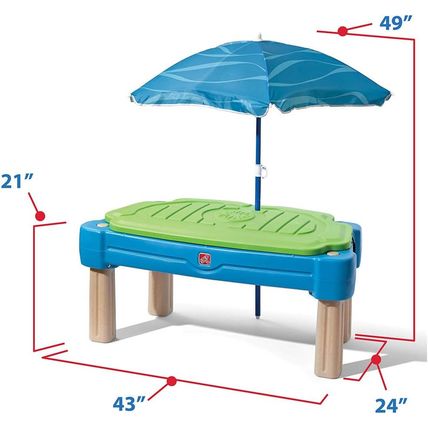 Step2 Cascading Cove Sand and Water Table, Kids Activity Sensory Playset, Comes