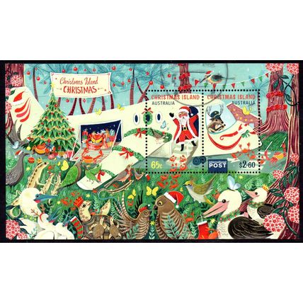 CHRISTMAS ISLAND: 2022 CHRISTMAS, USED MINIATURE SHEET. 895/6