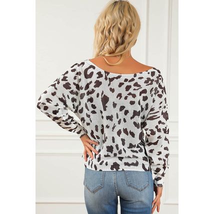 Leopard Long Sleeve Crewneck Sweater